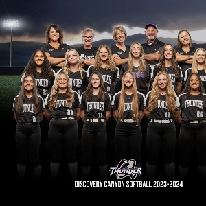 DCC Softball team picture with coaches